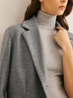 Lapel Pockets Long Coat Outerwear|Coats