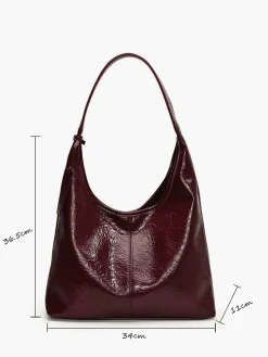 Online Leisure Button Clasp Hobo Bag Bags|Accessories
