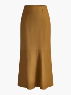New Minimalist Plain Skirt Without Belt Skirts|Bottoms
