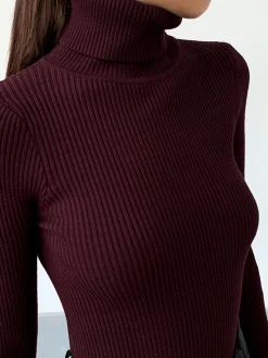 Best Minimalist Turtleneck Slim Knit Top Sweater Tops|Sweaters & Cardigans
