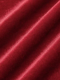 New Mock Neck Knotted Velvet Dress Cocktail & Party Dresses|Long Dresses