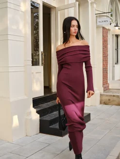 Outlet Off-Shoulder Sweater Skinny Dress Sweater Dresses|Sweater Dresses