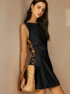 Online O-Ring Cutout Sleeveless Dress Casual Dresses|Work Dresses