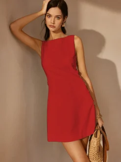 Online O-Ring Cutout Sleeveless Dress Casual Dresses|Work Dresses