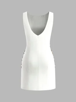 Online O-Ring Cutout Sleeveless Dress Casual Dresses|Work Dresses