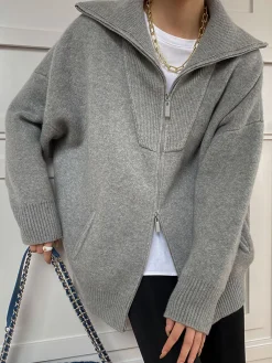 Online Oversized Open Collar Cardigan Cardigans|Sweaters & Cardigans