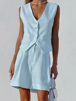 New Paros Cover Up Two Piece Shorts Set Shorts Sets|Shorts