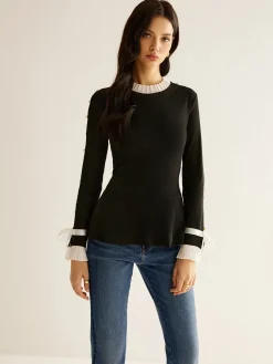 Sale Pearl Decor Panel Pleated Blouse Blouses & Shirts|Tops