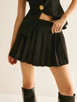 Outlet Pleated Mini Skirt Skirts|Matching Sets