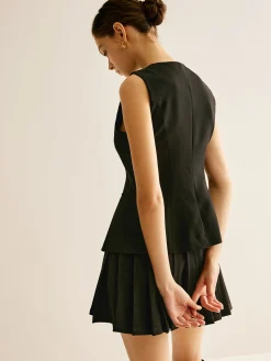 Outlet Pleated Mini Skirt Skirts|Matching Sets