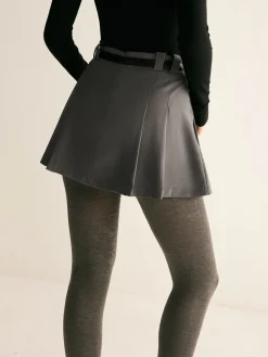 New Pleated Suit Mini Skirt Without Belt Skirts|Bottoms