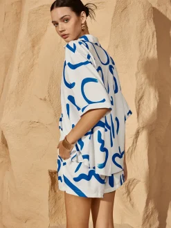 Hot Print Drawstring Shift Shorts Set Shorts Sets|Shorts