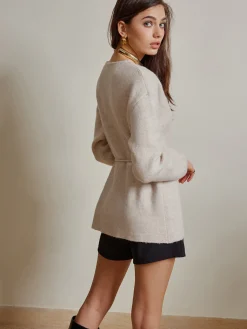 Online Rope Belted Wrap Cardigan Cardigans|Sweaters & Cardigans