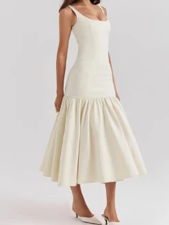 Ruffle Long Cami Sundress Casual Dresses|Summer Dresses