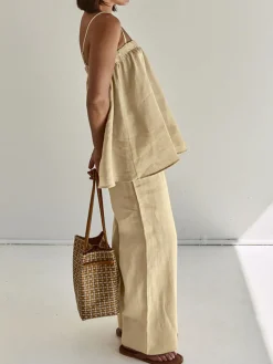New Solid Casual Pants Set Pants Sets|Matching Sets