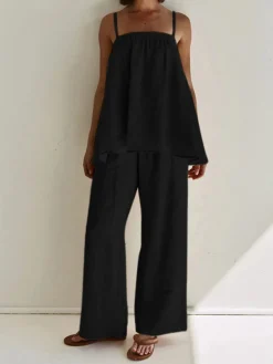 New Solid Casual Pants Set Pants Sets|Matching Sets