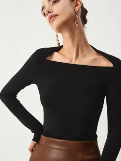 Outlet Solid Long Sleeve Shirt T-shirts|Tops