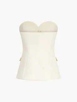 New Solid Tube Top With Wide Leg Pants Set Pants Sets|Wide Leg