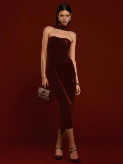 Sale Sweetheart Backless Velvet Dress Black Dresses|Cocktail & Party Dresses
