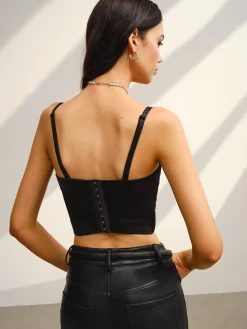 Best Sweetheart Checked Crop Cami Top Crop Tops|Tank Tops & Camis