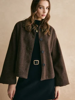 Clearance Tweed Button Down Jacket Outerwear|Jackets