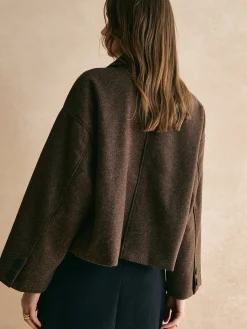 Clearance Tweed Button Down Jacket Outerwear|Jackets