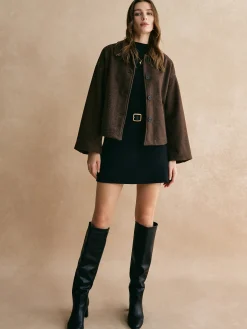Sale Tweed Button Down Jacket Outerwear|Jackets