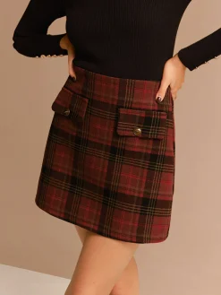 Online Tweed Checked Mini Skirt Skirts|Bottoms
