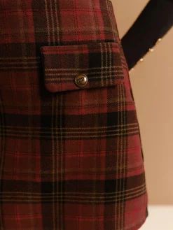 Hot Tweed Checked Mini Skirt Skirts|Bottoms