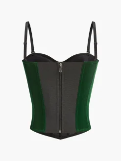 Discount Velvet Piping Zipper Cami Top Tank Tops & Camis|Tops