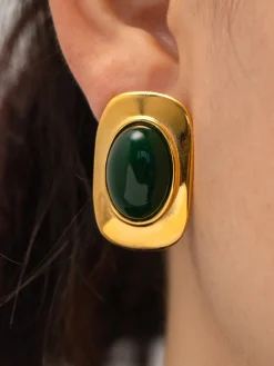 Best Vintage Cat Eye Stone Earrings Earrings|Accessories