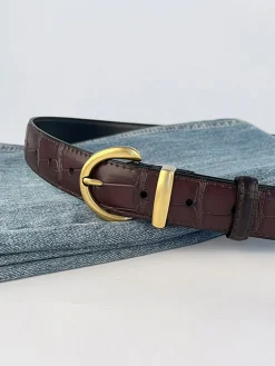 Hot Vintage Crocodile Pattern Buckle Belt Belts & Chain|Accessories