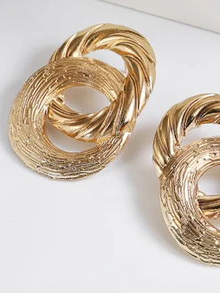 Online Vintage Cross Circular Drop Earrings Earrings|Accessories