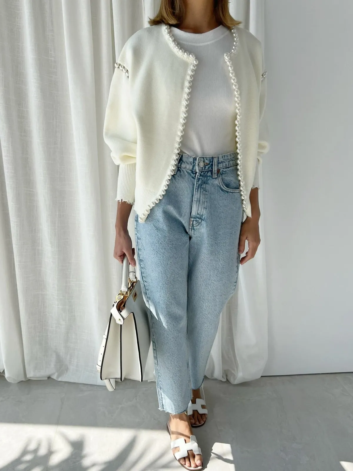 Online Vintage Pearl Edge Cardigan Cardigans|Sweaters & Cardigans