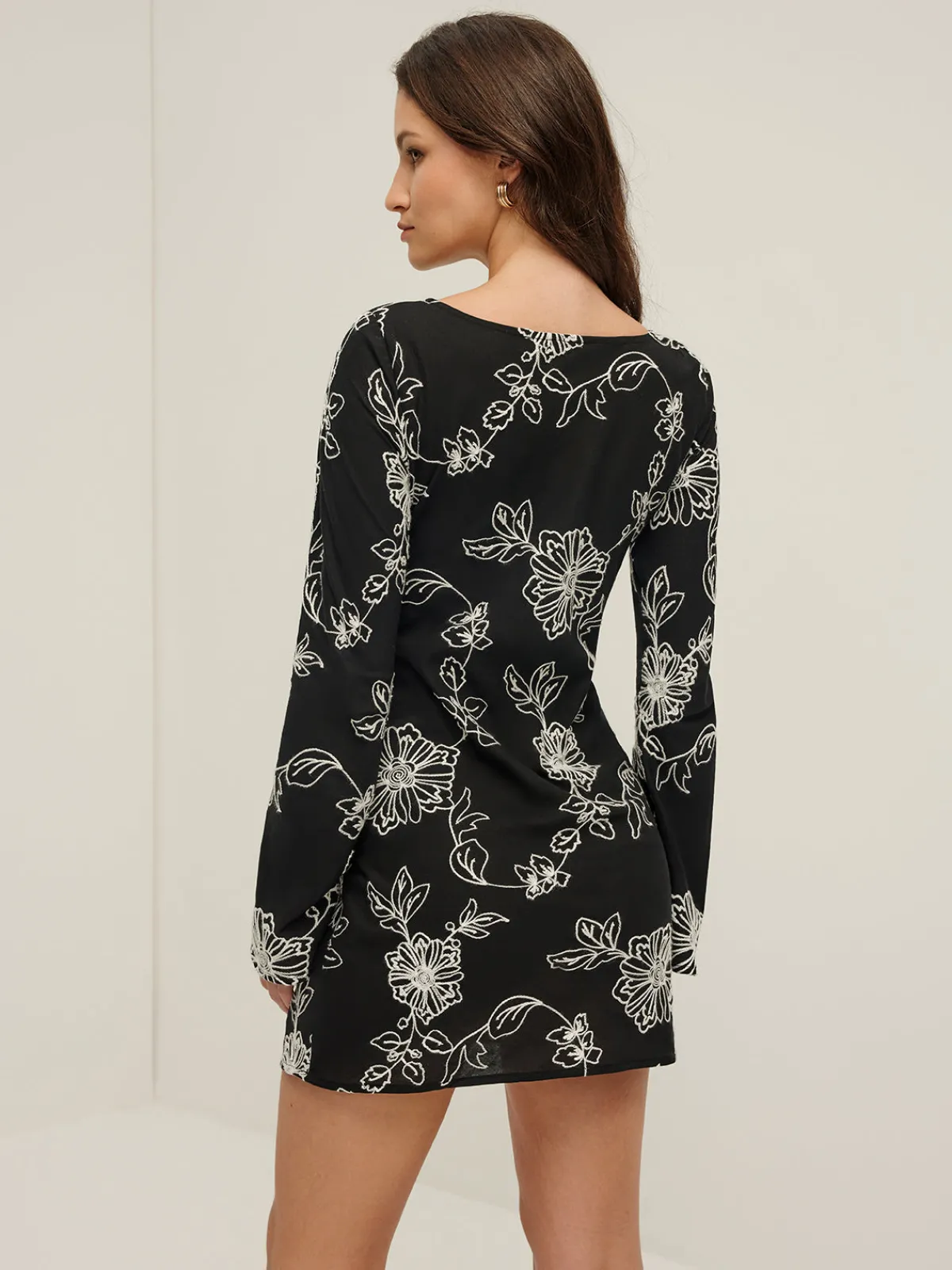 Sale Vintage Pure Cotton Jacquard Dress Black Dresses|Casual Dresses