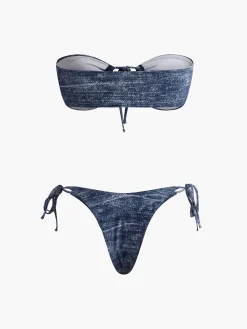Hot Vintage Strapless Bikini Set Swimwear|Tops