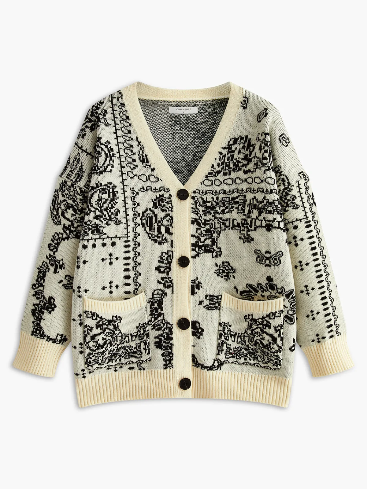 Sale Vintage V-Neck Soft Knit Outerwear Sweater Tops|Outerwear