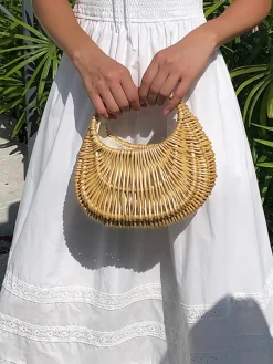 New Vintage Wicker Basket Bag Bags|Accessories