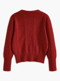 Hot V-Neck Metal Breasted Stretch Cardigan Cardigans|Sweaters & Cardigans