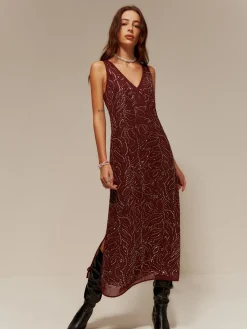Hot V-Neck  Rhinestone Split Tank Dress Cocktail & Party Dresses|Summer Dresses