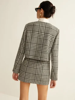 Online Wool-Blend Checked Mini Skirt Skirts|Matching Sets