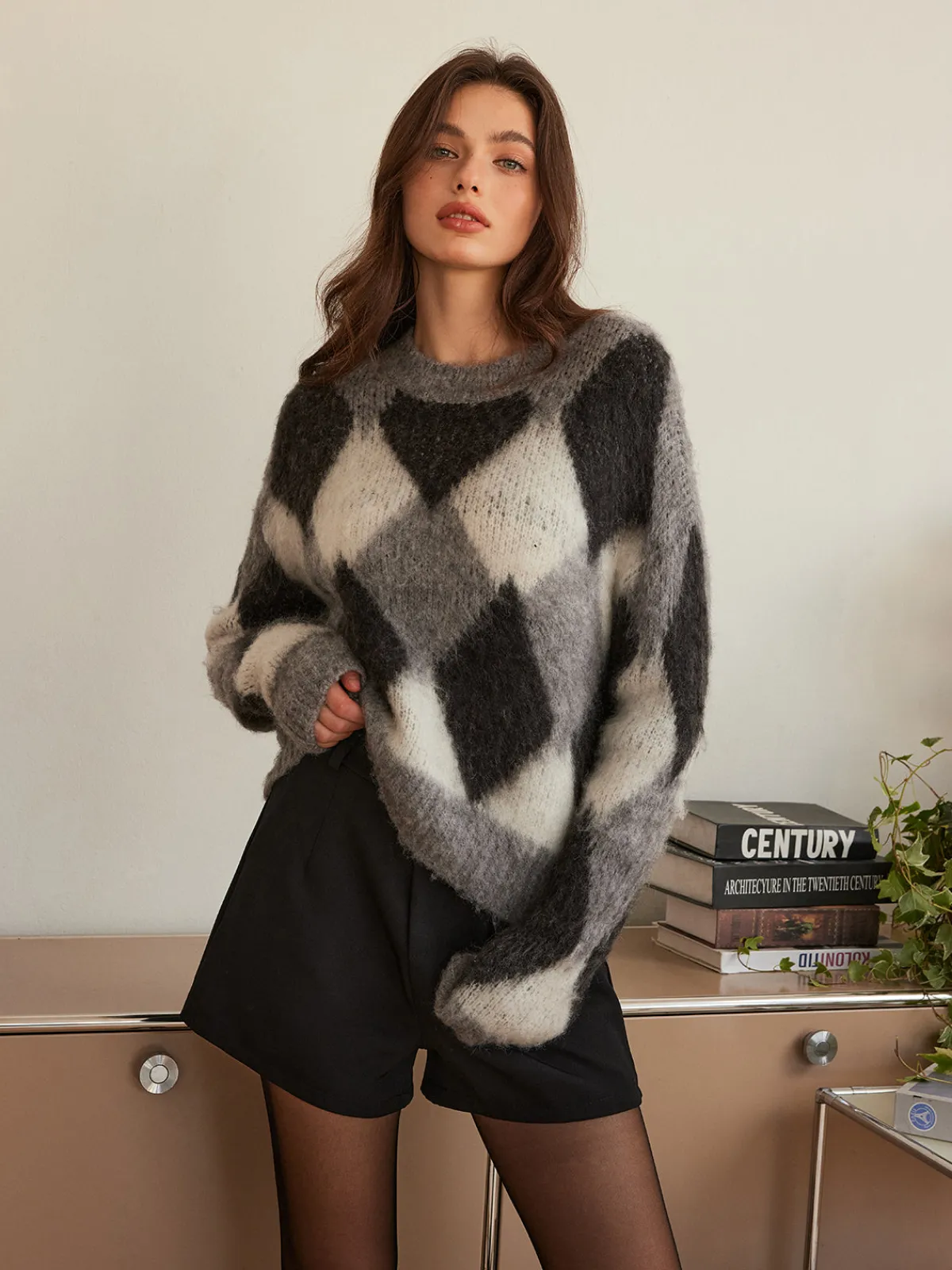 Outlet Wool-Blend Color Block Cozy Sweater Sweater Tops|Sweaters & Cardigans