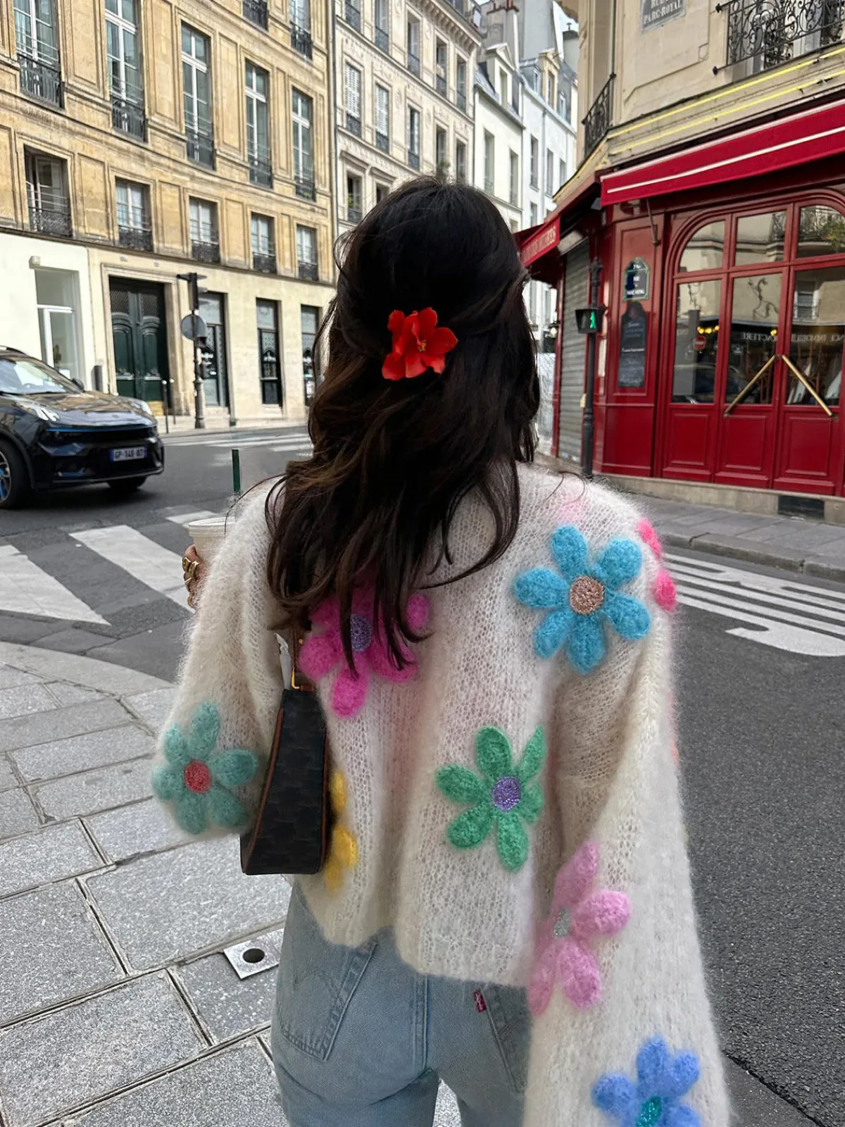 Online Wool-Blend Colorful Flower Cardigan Cardigans|Sweaters & Cardigans