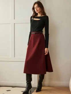 Outlet Wool-Blend Skinny Knit Top Sweater Tops|Sweaters & Cardigans