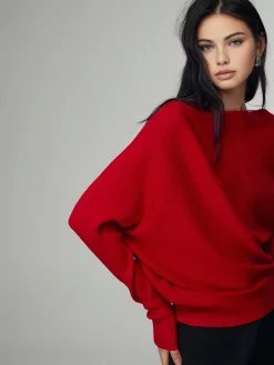Online Wool-Blend Straight Neck Knit Top Sweater Tops|Sweaters & Cardigans