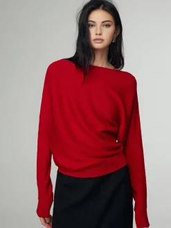 Online Wool-Blend Straight Neck Knit Top Sweater Tops|Sweaters & Cardigans