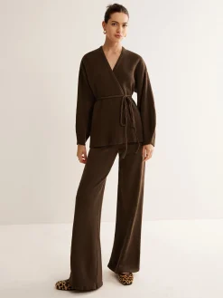Hot Wrap Belted Sweater Pants Set Sweater Tops|Sweaters & Cardigans
