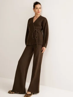 Hot Wrap Belted Sweater Pants Set Sweater Tops|Sweaters & Cardigans